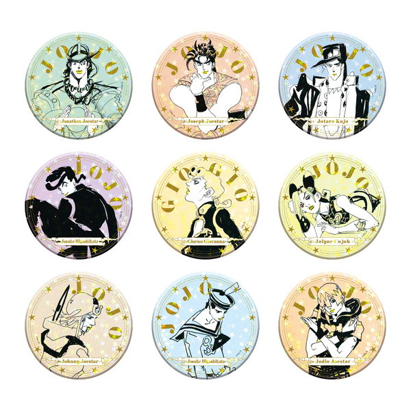 原作『ジョジョの奇妙な冒険』75mmホログラム缶バッジ Ver.sketch(全9種)
