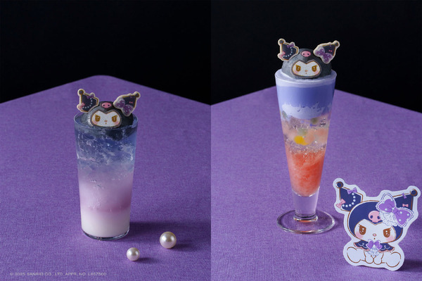 「KUROMI Drink」Weekday（左）とWeekend（C）2025 SANRIO CO., LTD. APPR.NO.L657500
