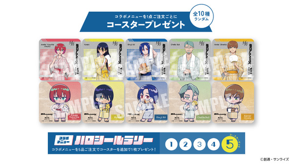 『機動戦士Gundam GQuuuuuuX（ジークアクス）』極楽湯・RAKU SPAコラボ コースター（C）創通・サンライズ（C）Bandai Namco Amusement Inc