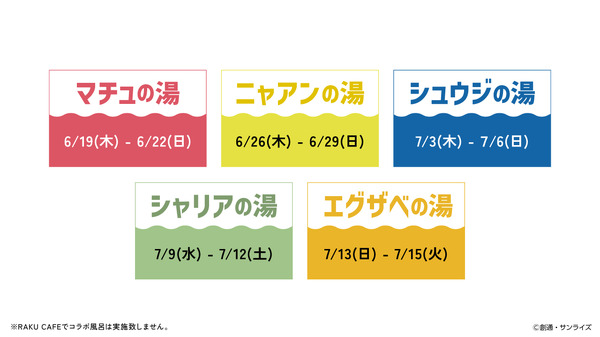 『機動戦士Gundam GQuuuuuuX（ジークアクス）』極楽湯・RAKU SPAコラボ 風呂（C）創通・サンライズ（C）Bandai Namco Amusement Inc
