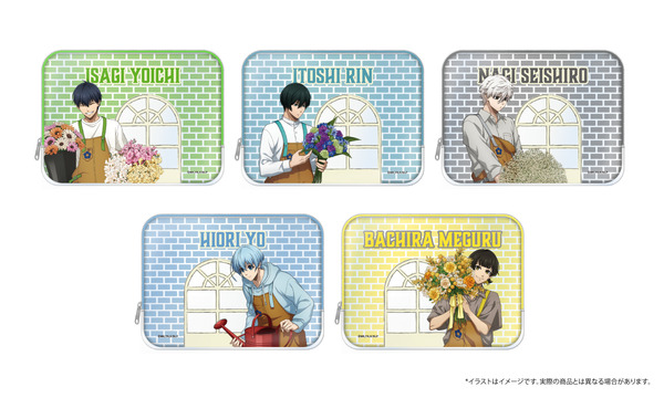 TVアニメ『ブルーロック』「スクエアポーチ（お花屋さんシリーズ）」（C）金城宗幸・ノ村優介・講談社／「ブルーロック」製作委員会