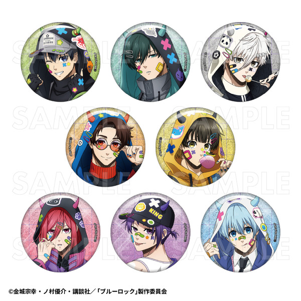 TVアニメ『ブルーロック』「トレーディンググリッター缶バッジ（でびデコパーカーシリーズ）」（C）金城宗幸・ノ村優介・講談社／「ブルーロック」製作委員会
