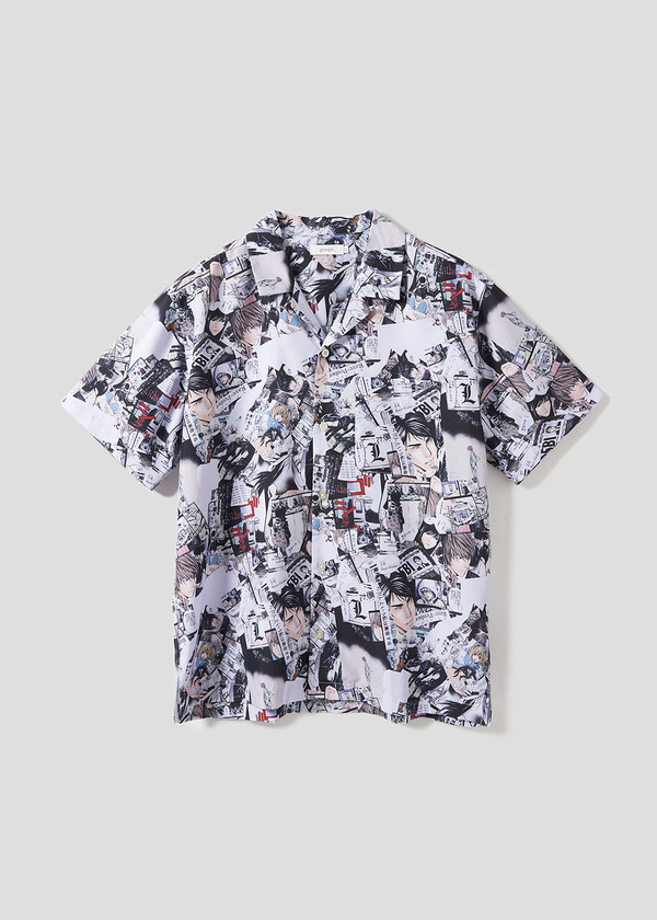 『DEATH NOTE』×グラニフ「記憶 パターン｜ビッグシルエットオープンカラーシャツ」（C）大場つぐみ・小畑健／集英社