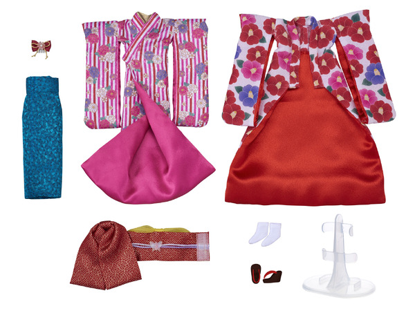 タカラトミーモール限定着物をまとった大人のリカちゃん「プレミアムリカ Kimono 和椿」（C）ＴＯＭＹ