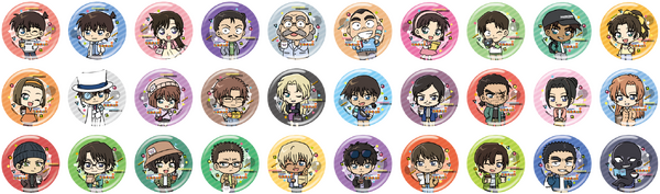 「名探偵コナンランド オリジナル缶バッジ（ミニキャラver）」（C）青山剛昌／小学館（C）ＴＯＭＹ
