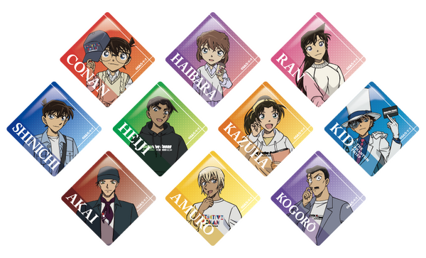 名探偵コナンランドの「缶バッジガチャ」オリジナル缶バッジ（C）青山剛昌／小学館（C）ＴＯＭＹ