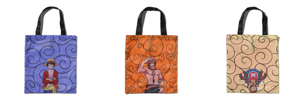 スポルディング『ONE PIECE』コラボレーションシリーズ「パッカブルトートバッグ ゴムゴムの実、メラメラの実、ヒトヒトの実」（C）O／S・F・T