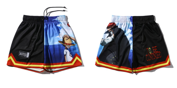 スポルディング『ONE PIECE』コラボレーションシリーズ「ジャージーショーツ ルフィ＆シャンクス」（C）O／S・F・T