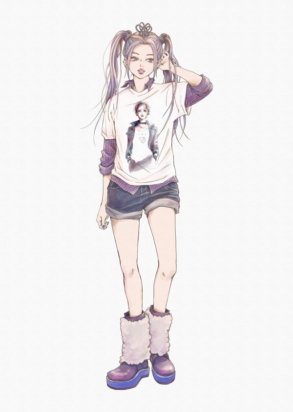 UT「矢沢あいコレクション」矢沢あい描き下ろしコーディネートイラスト