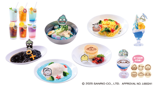 「サンリオキャラクターとおふろタイム」RAKU CAFE限定メニュー（C）2025 SANRIO CO., LTD.　APPROVAL NO.L660241