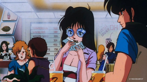ビッグマック「明日も 笑おう あの頃も今も」篇『超時空要塞マクロス 愛・おぼえていますか』シーン（C）1984 BIGWEST