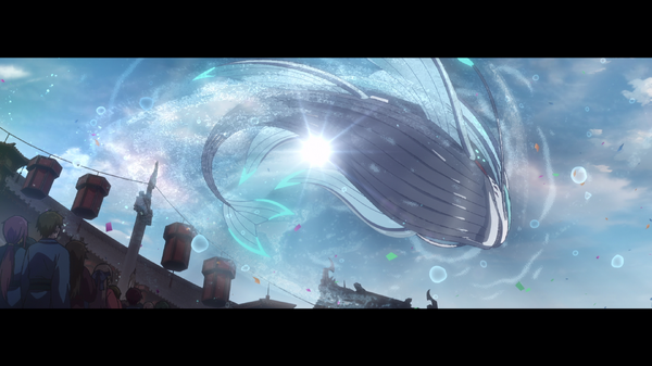 夏アニメ『転生宗主の覇道譚 ～すべてを呑み込むサカナと這い上がる～』第1話「出立」先行場面カット（C）bilibili 改編自嗶哩嗶哩漫画人気作品《※呑天下》 原作者:黙