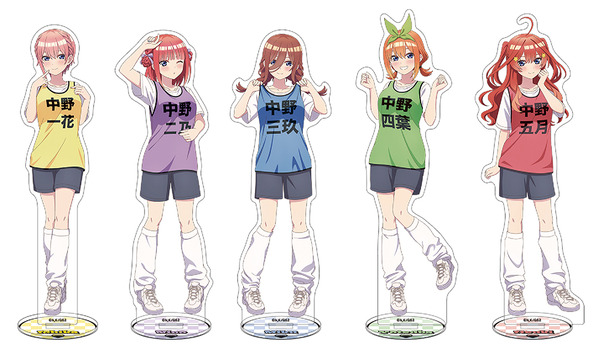 アニメ『五等分の花嫁＊』サマービブスフェア「アクリルスタンド」（C）春場ねぎ・講談社／「五等分の花嫁＊」製作委員会