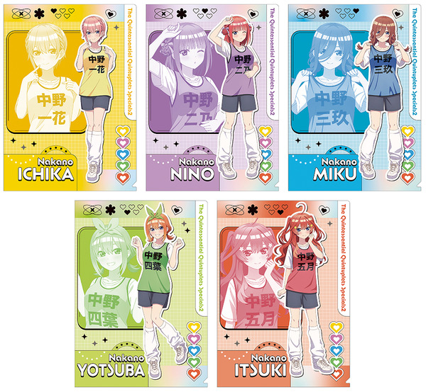 アニメ『五等分の花嫁＊』サマービブスフェア「クリアファイル」（C）春場ねぎ・講談社／「五等分の花嫁＊」製作委員会