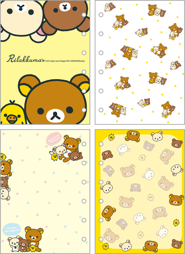 「6 穴シールノート リラックマ」（C）2025 SAN-X CO., LTD. ALL RIGHTS RESERVED.