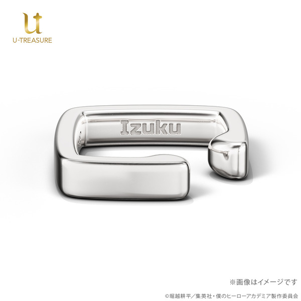 TVアニメ『僕のヒーローアカデミア』スクエアイヤーカフシルバー925（「緑谷 出久」モデル）