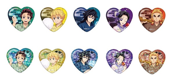 アニメ『鬼滅の刃』漆ノ章 in ナムコ キャンペーンのデジタルミニゲーム景品B賞「ハート缶バッジ」