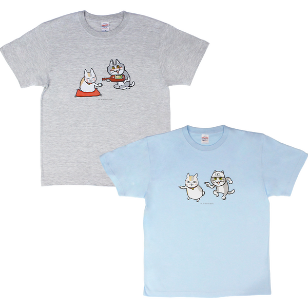 TVアニメ『夏目友人帳』ニャンコ先生×仕事猫「ちょこっとセレクト Tシャツ」（C）緑川ゆき・白泉社/「夏目友人帳」製作委員会（C）くまみね工房