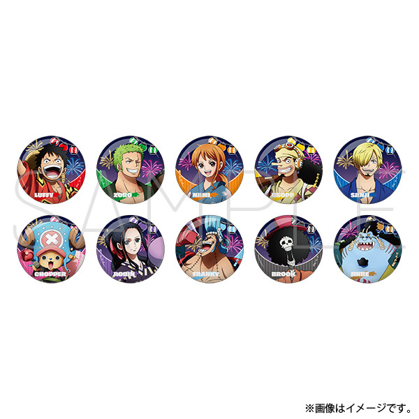 「出張店 ONE PIECE 麦わらストア 新宿」限定グッズの「缶バッジ」（C）尾田栄一郎／集英社・フジテレビ・東映アニメーション