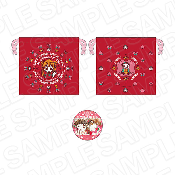 復刻デザイン風巾着&缶ミラーセット