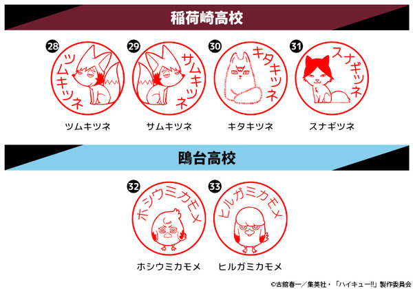 「アニメ『ハイキュー!!』はんこコレクション アニマルモチーフネームペン」