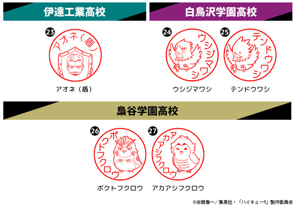 「アニメ『ハイキュー!!』はんこコレクション アニマルモチーフネームペン」