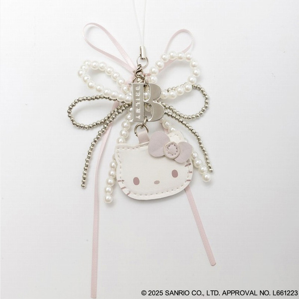 『HELLO KITTY × BRILMY いつでもササッとお直しできる ミラー付きビーズストラップ BOOK PALE PINK ver.』