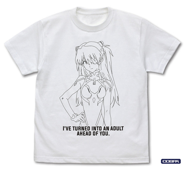 コスパ「式波・アスカ・ラングレー ラインアート Tシャツ WHITE」（C）カラー