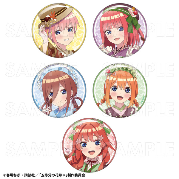 「五等分の花嫁＊　トレーディング缶バッジ 和パフェドレスver.」（C）春場ねぎ・講談社／「五等分の花嫁＊」製作委員会