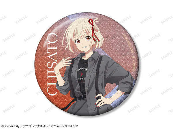 meagratiaコラボ 描き下ろし 錦木千束 75mmグリッター缶バッジ イベント限定特典