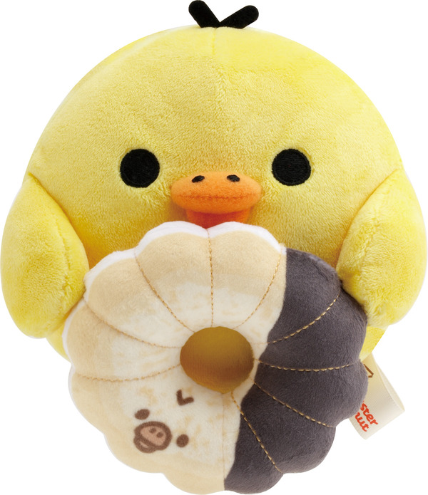 リラックマ×ミスタードーナツ「ドーナツまくまくぬいぐるみ　キイロイトリ（エンゼルフレンチ）」（C）MISDO 25（C）SAN-X