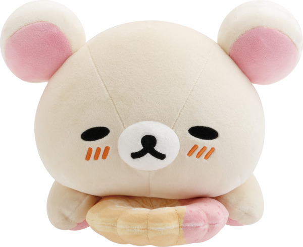 リラックマ×ミスタードーナツ「ドーナツまくまくクッション　コリラックマ（ストロベリーカスタードフレンチ）」（C）MISDO 25（C）SAN-X