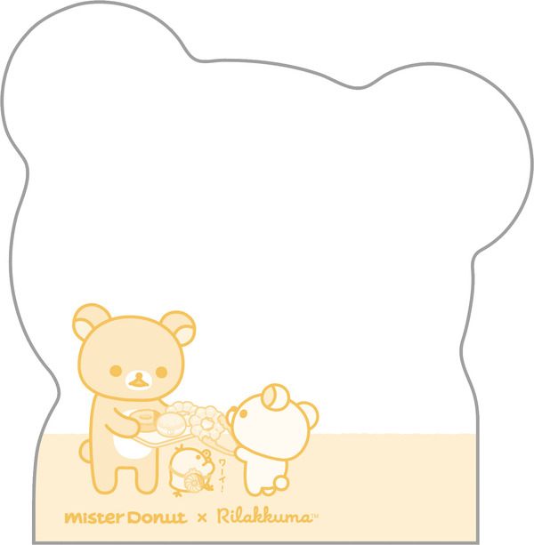 リラックマ×ミスタードーナツ「ダイカットクロスメモ」うら（C）MISDO 25（C）SAN-X