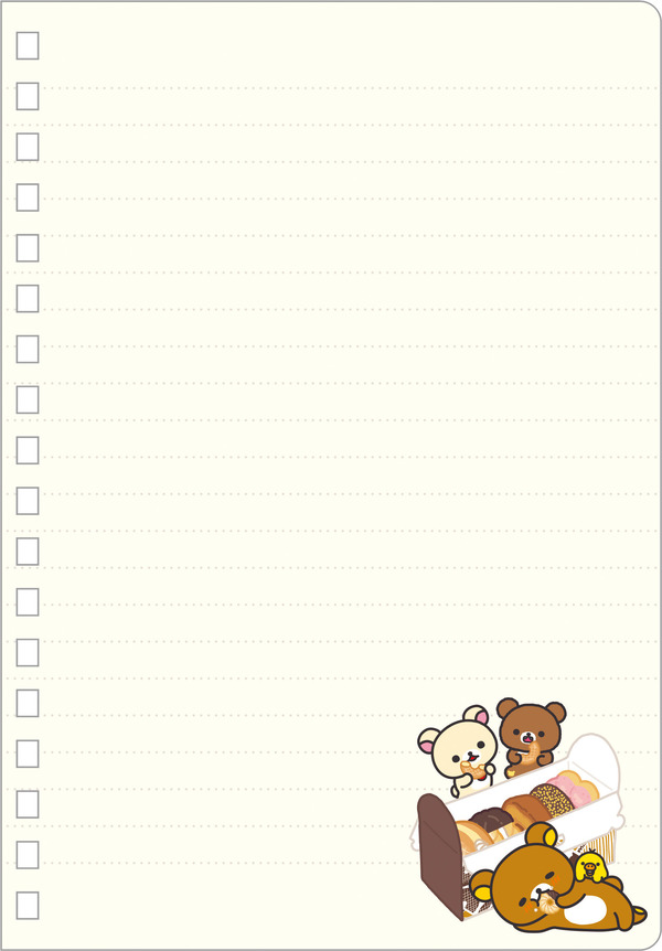 リラックマ×ミスタードーナツ「B6SP ノート」（C）MISDO 25（C）SAN-X