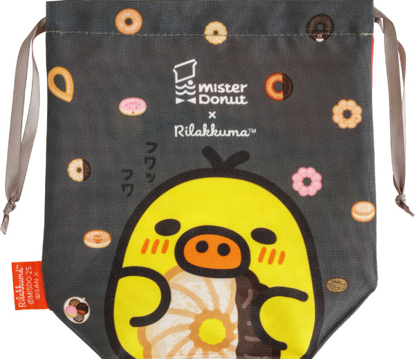 リラックマ×ミスタードーナツ「巾着」BACK（C）MISDO 25（C）SAN-X