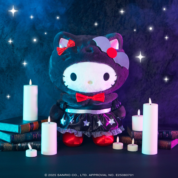 Happyくじ「Sanrio characters Halloween 2025」LAST賞：BIG ハローキティ ぬいぐるみ　イメージ（C）2025 SANRIO CO., LTD. APPROVAL NO. E25080701