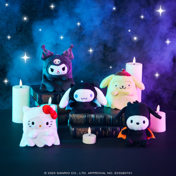 Happyくじ「Sanrio characters Halloween 2025」ぬいぐるみチャーム賞各種　イメージ（C）2025 SANRIO CO., LTD. APPROVAL NO. E25080701