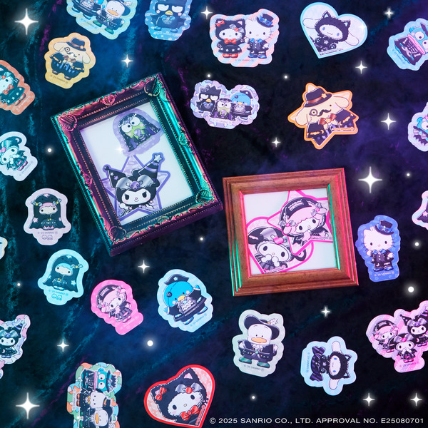 Happyくじ「Sanrio characters Halloween 2025」ステッカーSET賞各種　イメージ（C）2025 SANRIO CO., LTD. APPROVAL NO. E25080701