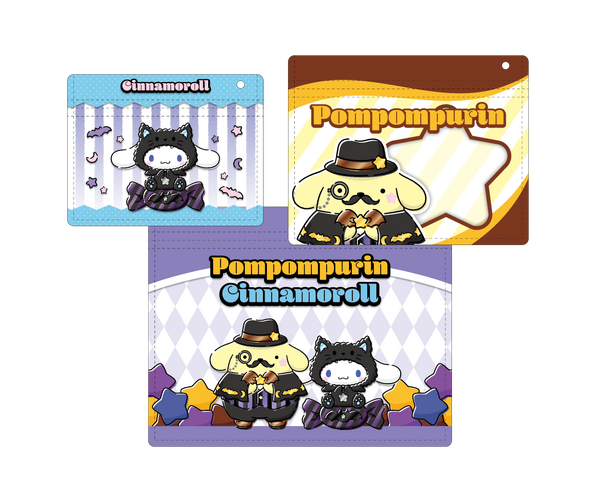 Happyくじ「Sanrio characters Halloween 2025」ジッパーバックSET賞　ポムポムプリン、シナモロール（C）2025 SANRIO CO., LTD. APPROVAL NO. E25080701
