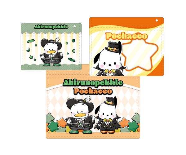 Happyくじ「Sanrio characters Halloween 2025」ジッパーバックSET賞　あひるのペックル、ポチャッコ（C）2025 SANRIO CO., LTD. APPROVAL NO. E25080701