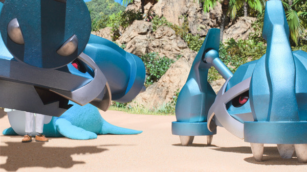 にらみあうメタグロス