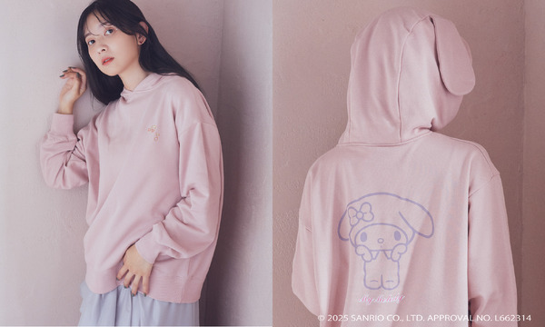 マイメロディ＆クロミ/earth 耳付きフーディー