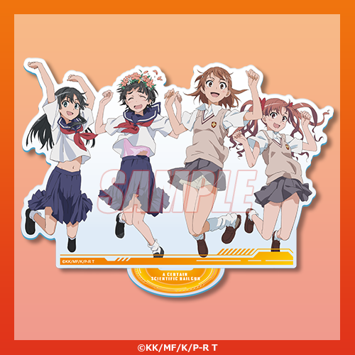 『とある科学の超電磁砲T』Newtype オンラインくじ　B賞：アクリルスタンド 御坂美琴＆白井黒子＆初春飾利＆佐天涙子 A（C）2018 鎌池和馬／冬川基／ＫＡＤＯＫＡＷＡ／PROJECT-RAILGUN T