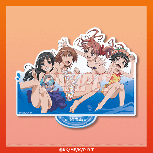 『とある科学の超電磁砲T』Newtype オンラインくじ　B賞：アクリルスタンド 御坂美琴＆白井黒子＆初春飾利＆佐天涙子 B（C）2018 鎌池和馬／冬川基／ＫＡＤＯＫＡＷＡ／PROJECT-RAILGUN T