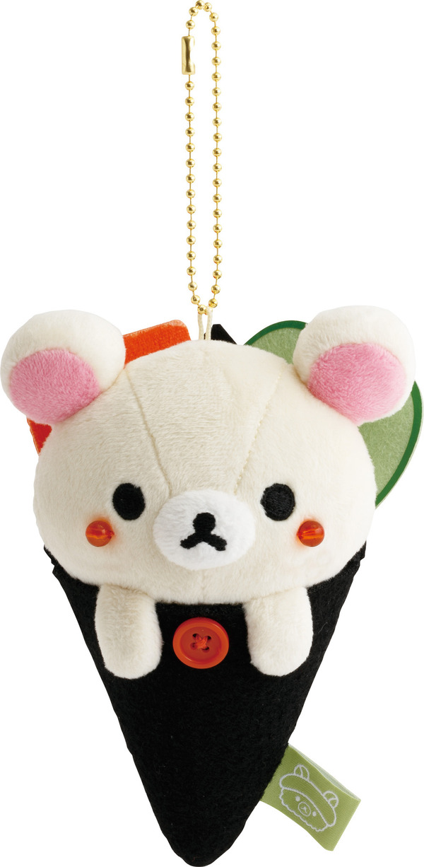 「リラックマ寿司 おすしぶらさげぬいぐるみ コリラックマ」（C）2025 SAN-X CO., LTD. ALL RIGHTS RESERVED.