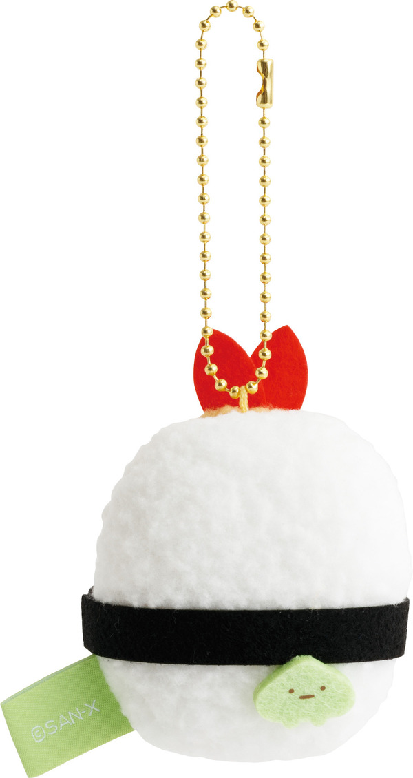 「すみっコすし おすしぶらさげぬいぐるみ えびふらいのしっぽ」（C）2025 SAN-X CO., LTD. ALL RIGHTS RESERVED.