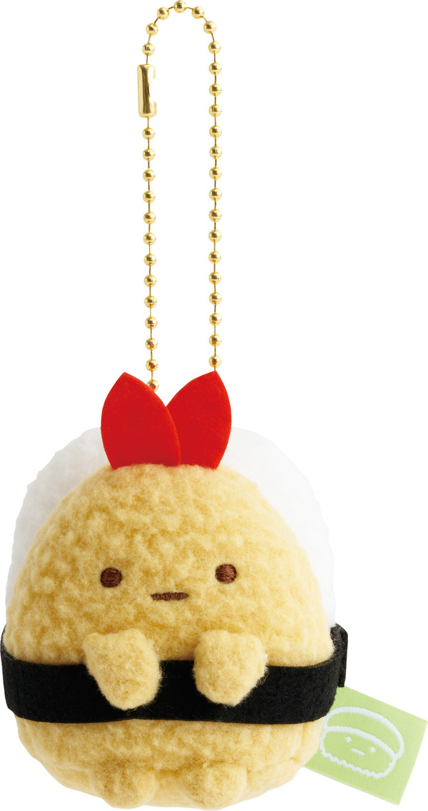 「すみっコすし おすしぶらさげぬいぐるみ えびふらいのしっぽ」（C）2025 SAN-X CO., LTD. ALL RIGHTS RESERVED.