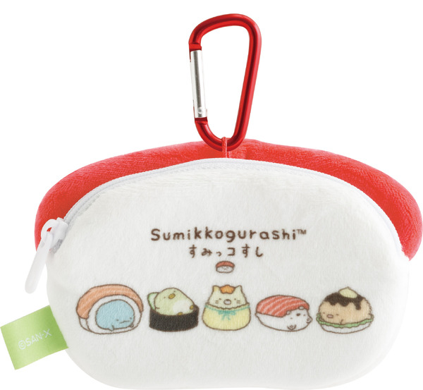 「すみっコすし おすしぬいぐるみポーチ」（C）2025 SAN-X CO., LTD. ALL RIGHTS RESERVED.