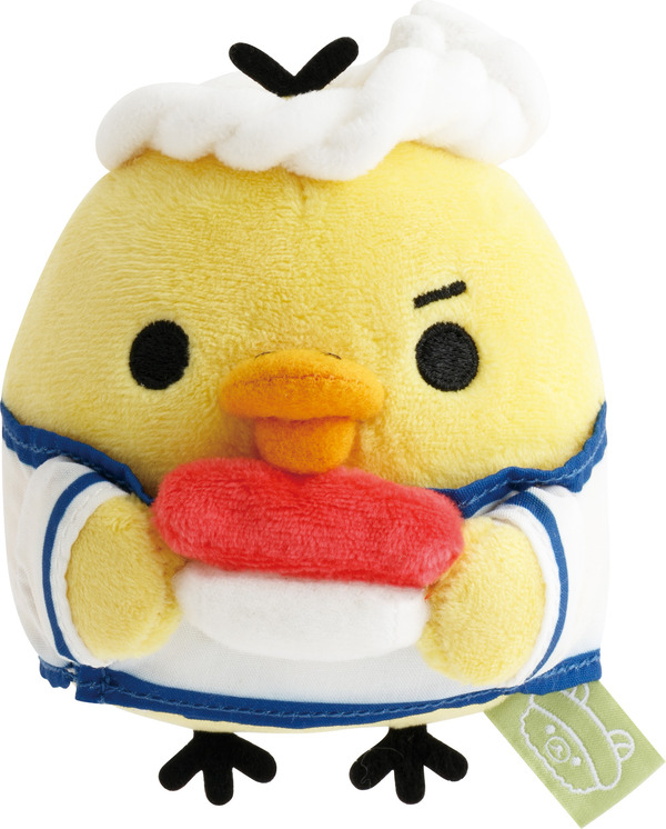「リラックマ寿司 おすしぬいぐるみ キイロイトリ」（C）2025 SAN-X CO., LTD. ALL RIGHTS RESERVED.