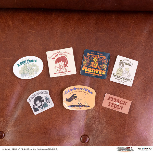 TVアニメ『進撃の巨人』×AIR TWOKYO「ステッカーセット」（C）諫山創・講談社／「進撃の巨人」The Final Season製作委員会